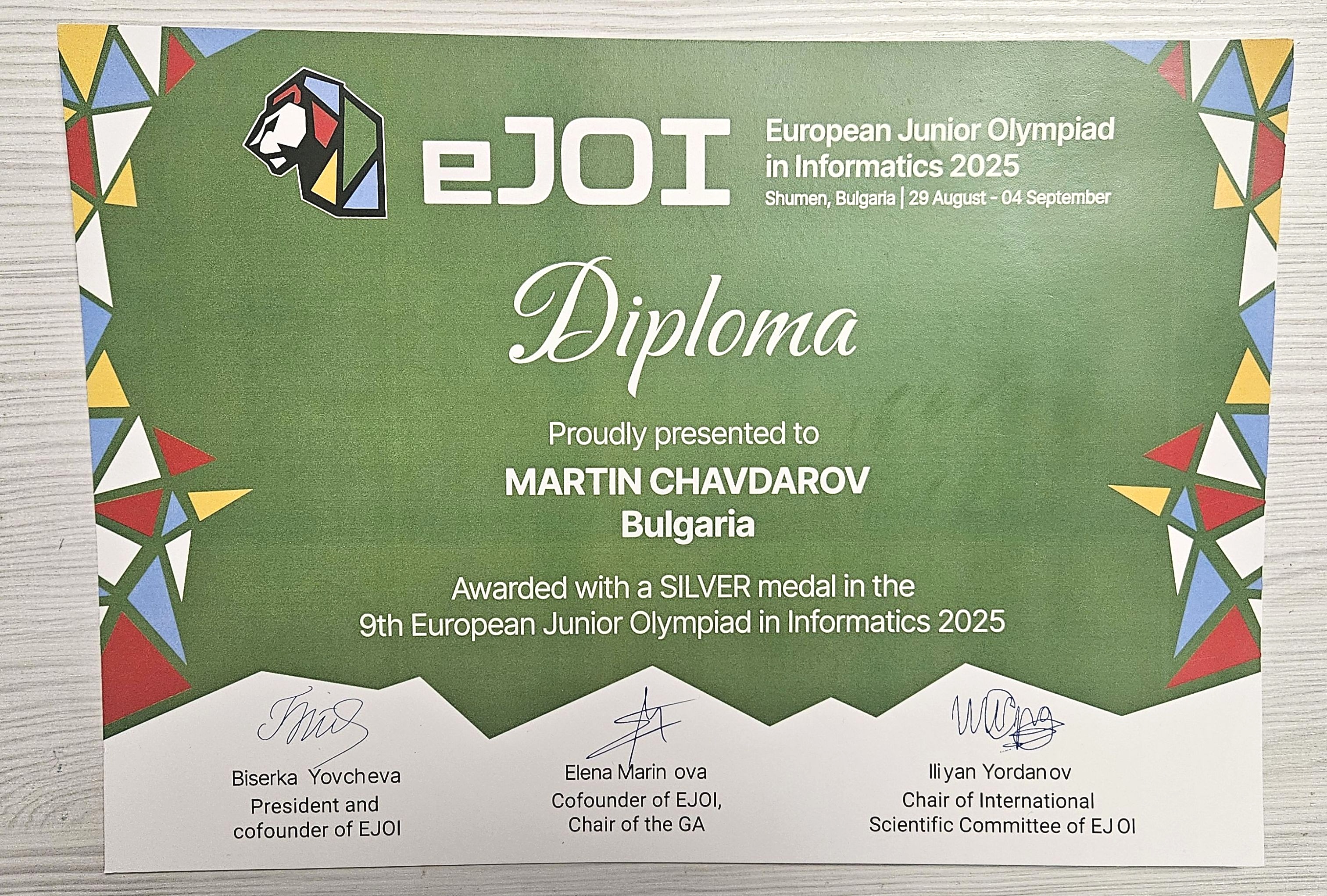 Certificate thumbnail